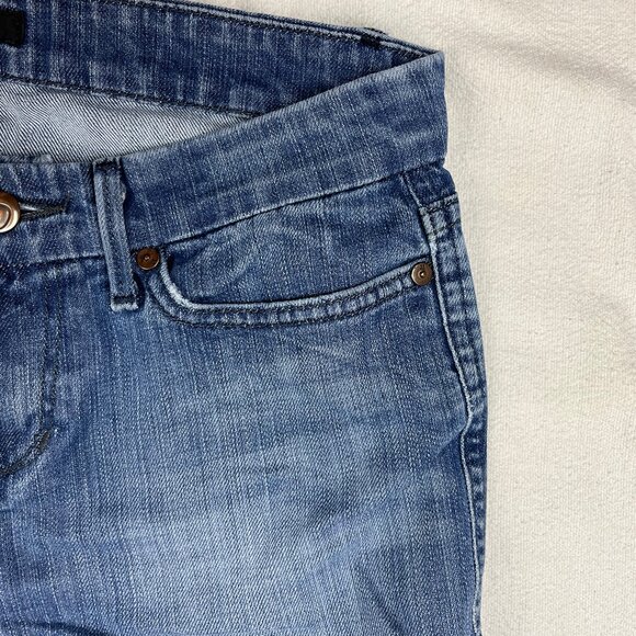 Joe's Blue Denim Jeans Size 26 Medium Wash Flared Jeans Low-Rise Embroidered Y2K - Picture 6 of 14